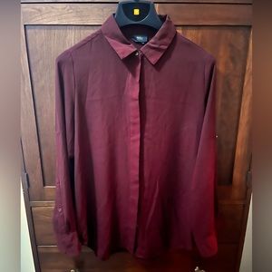 Plum/Burgundy relaxed button up